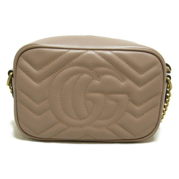 Gucci GG Marmont Quilted Shoulder Bag Leather Pink - Picture 3 of 9